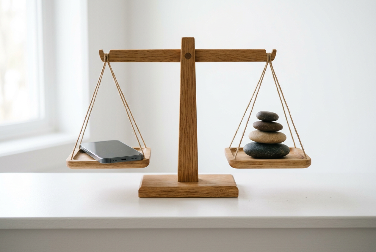 A conceptual photo representing safety and balance in gaming.